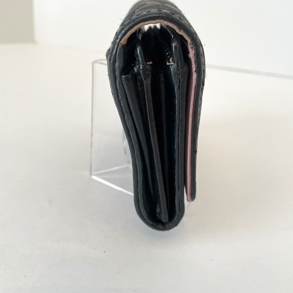 Coach Madison Op Art Signature Canvas Bifold Wallet Black Pink - Picture 8 of 16